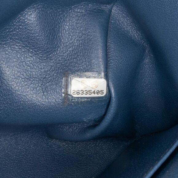 Pre Loved Chanel Mini Square Classic Lambskin Single Flap Women Blue Crossbody - Picture 6 of 8